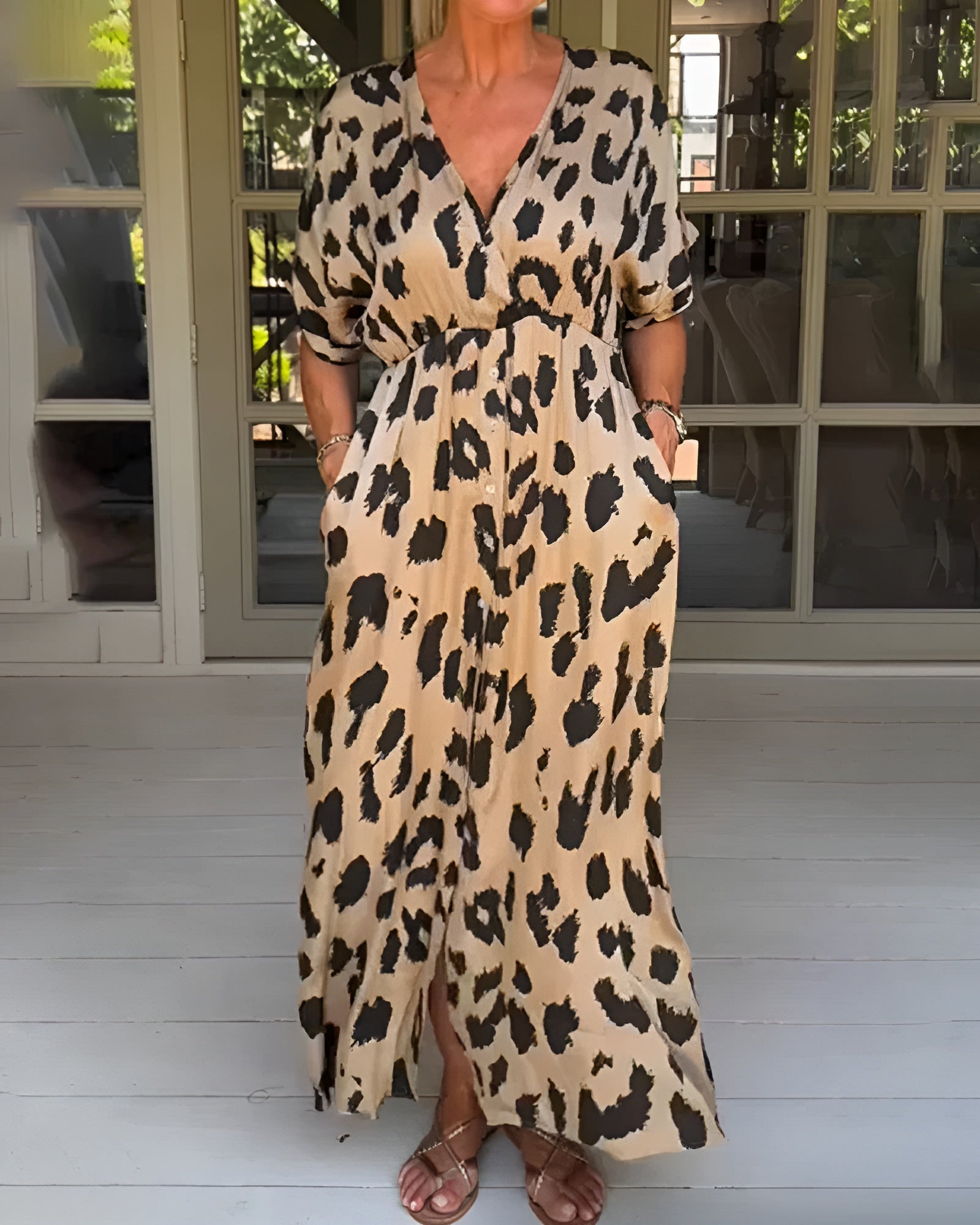 Ann-Sofie™ - Leopardklänning
