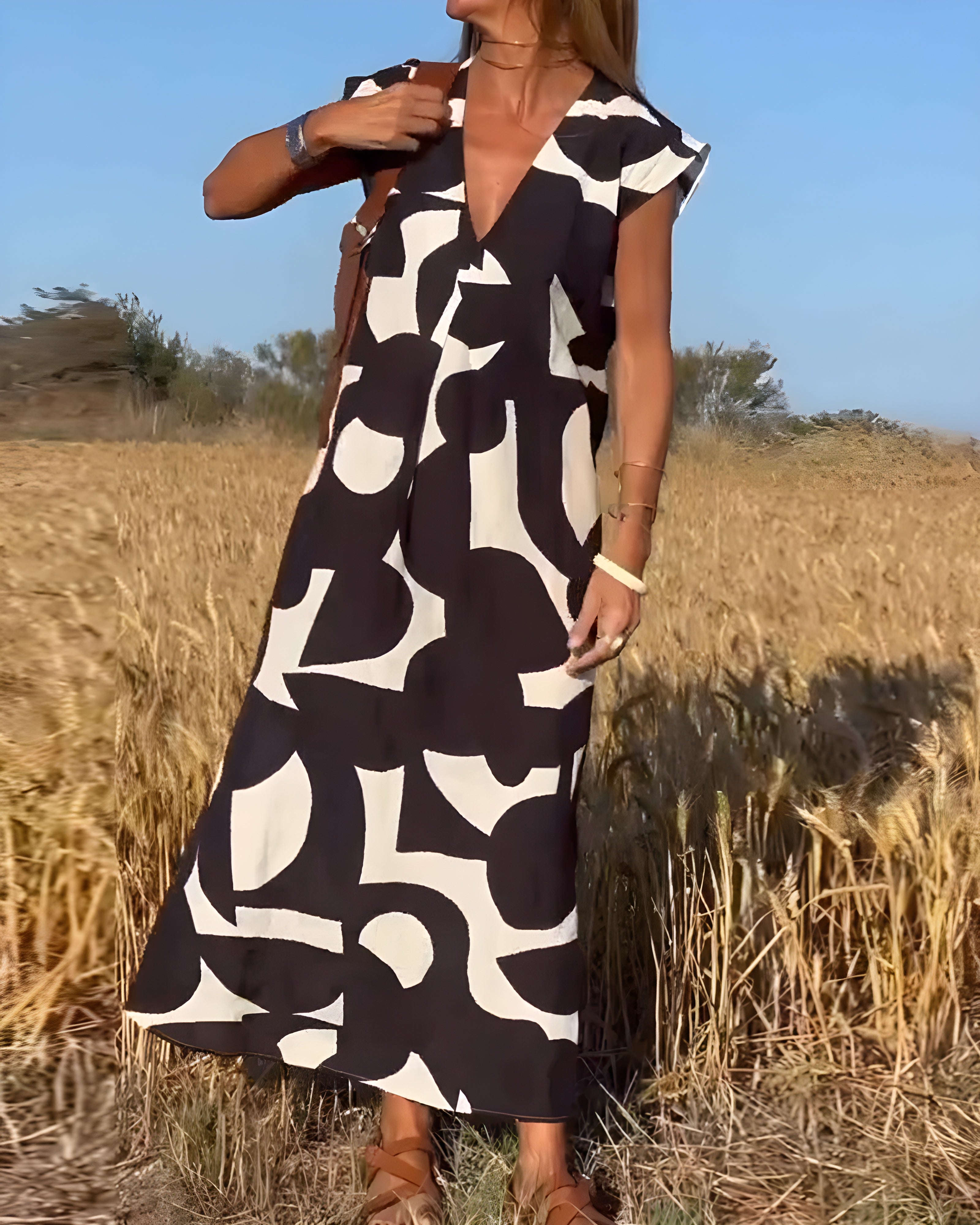 Lisette™ - Lång vårklänning