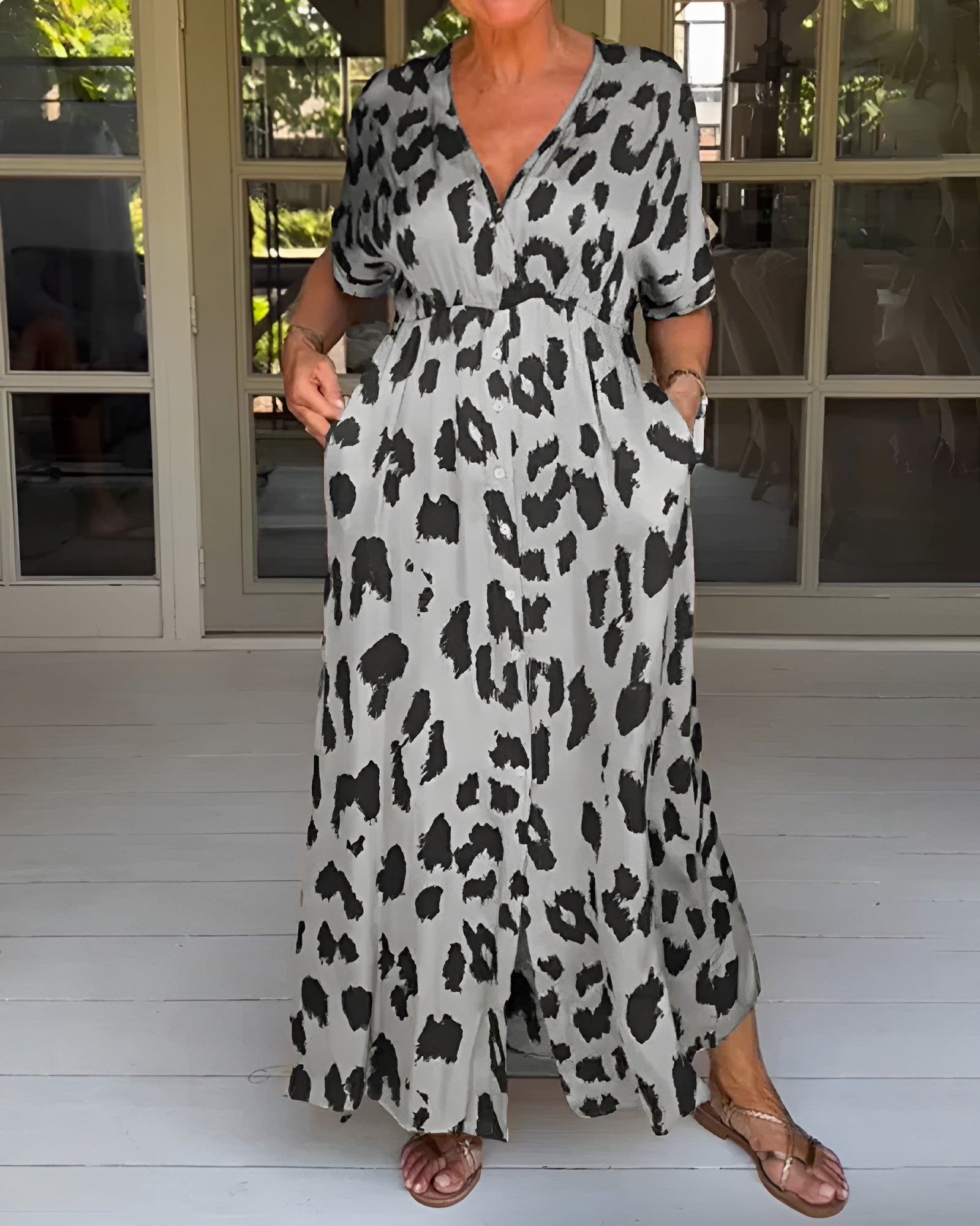 Ann-Sofie™ - Leopardklänning
