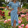 Elise™ - elegant blombladsklänning™