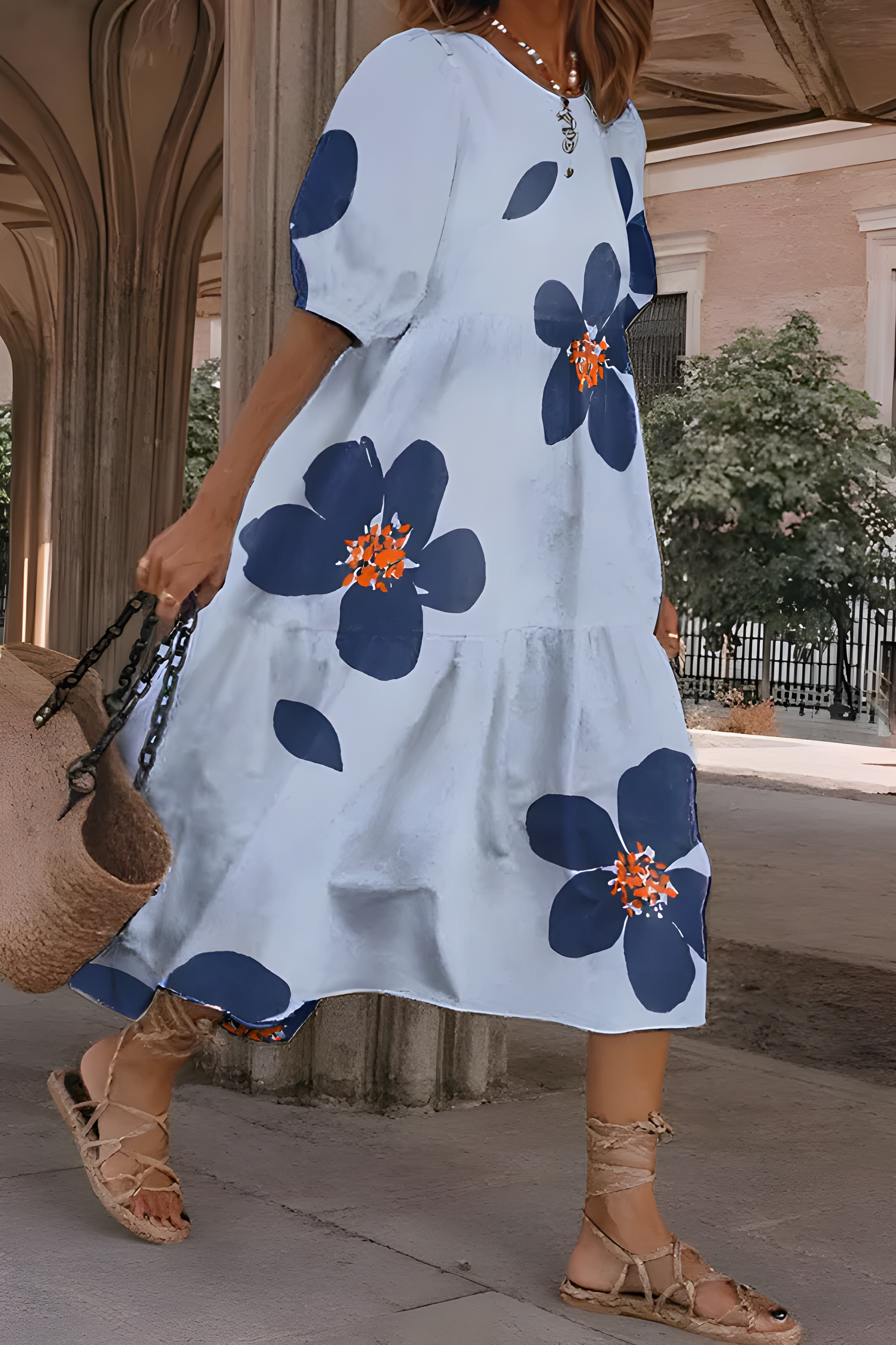 Lise™ - Blommig klänning