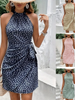 Mira - elegant halterneck sommarklänning med markerad midja™