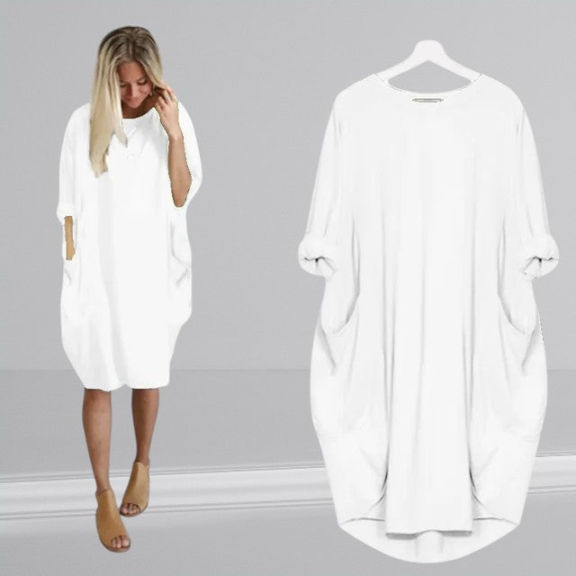 Tuva™ - Minimalistisk fickklänning