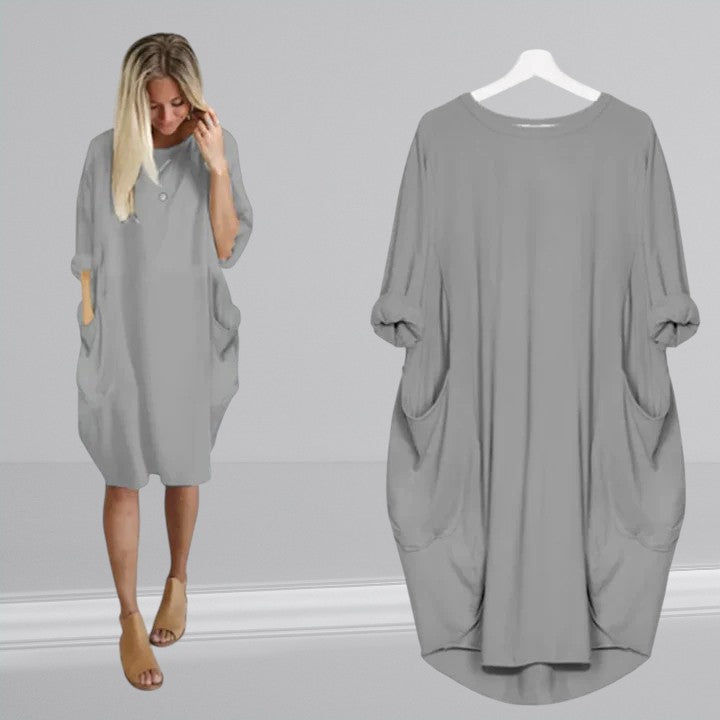 Tuva™ - Minimalistisk fickklänning