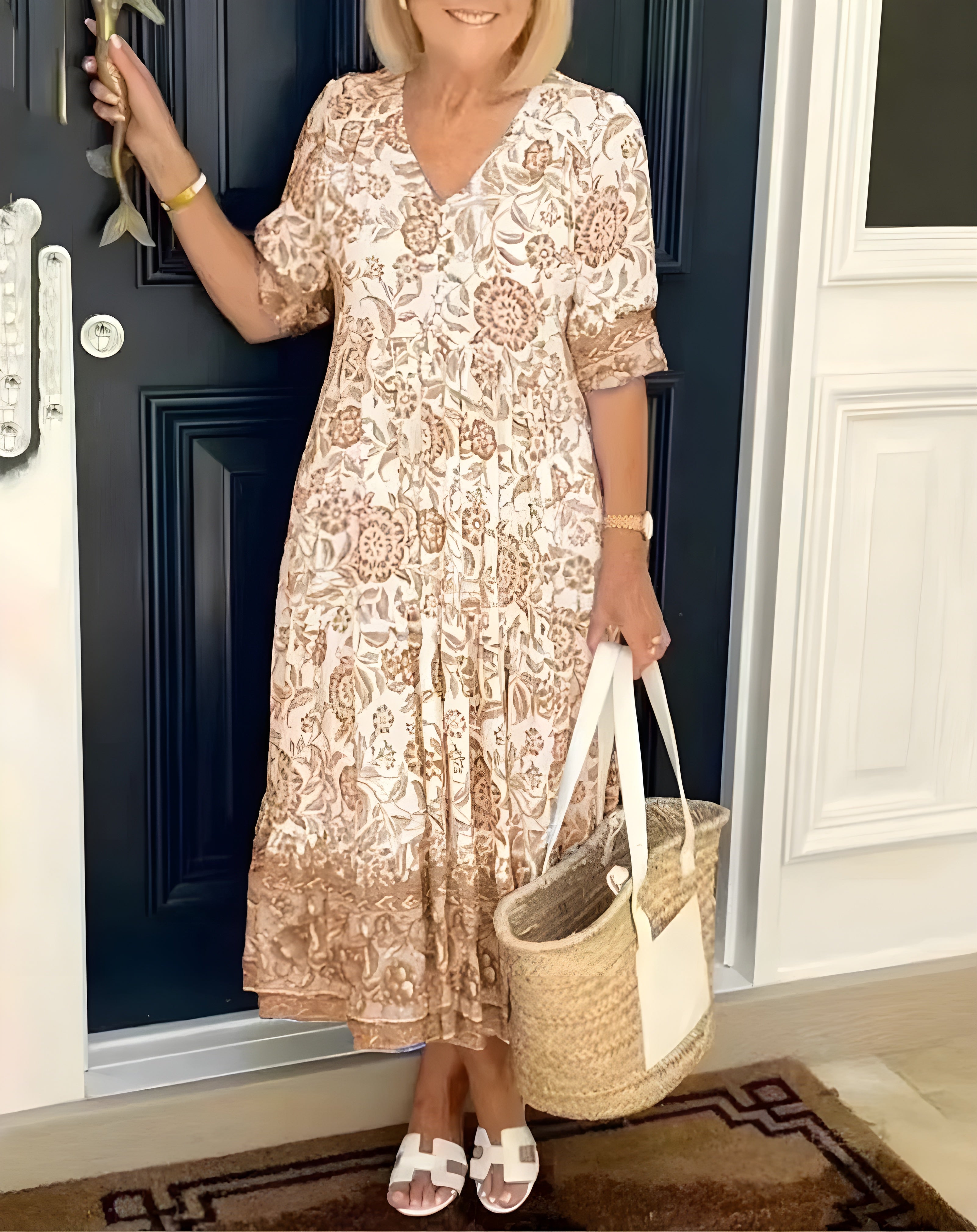 Tiva™ - Elegant blommig klänning