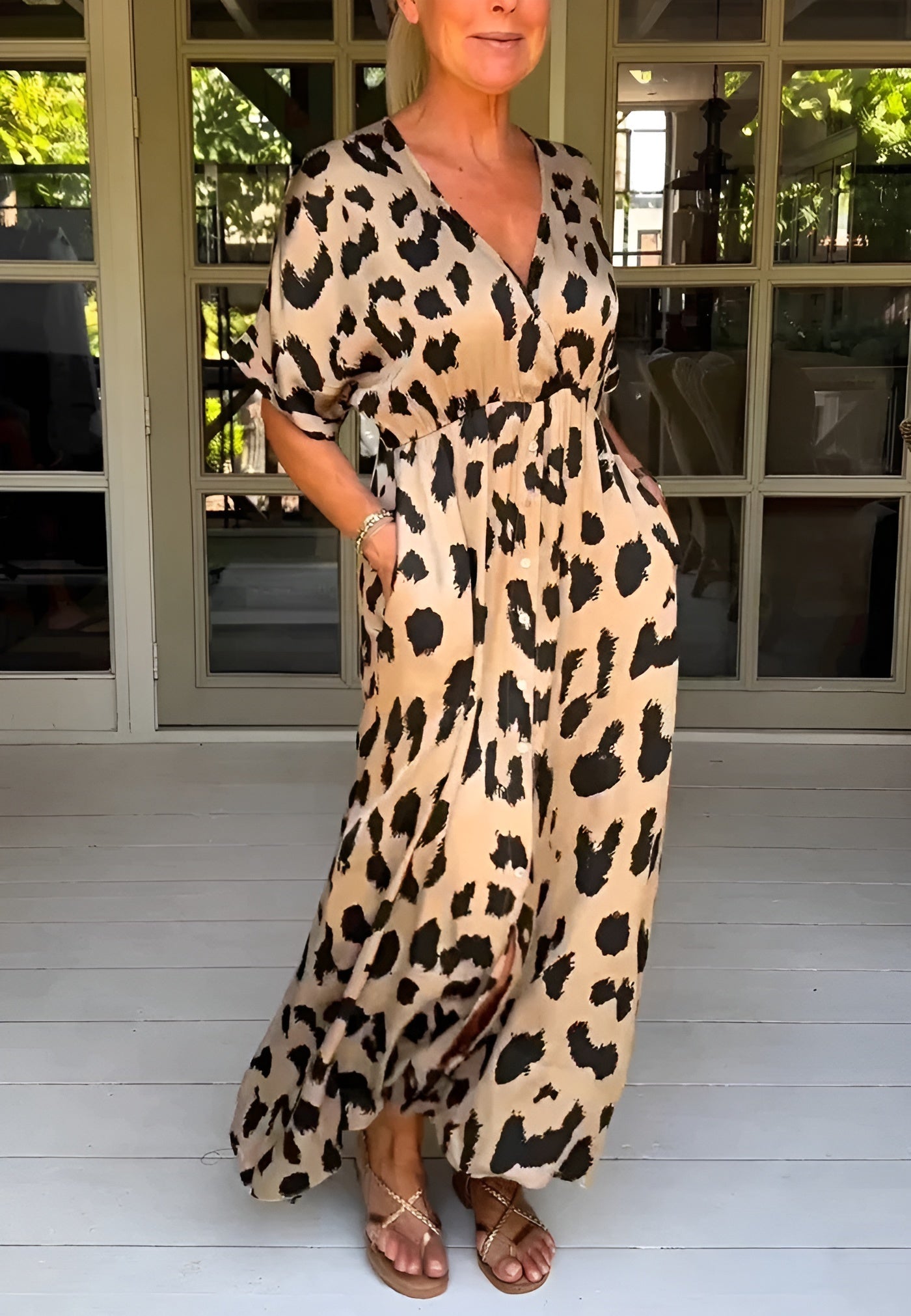 Ann-Sofie™ - Leopardklänning