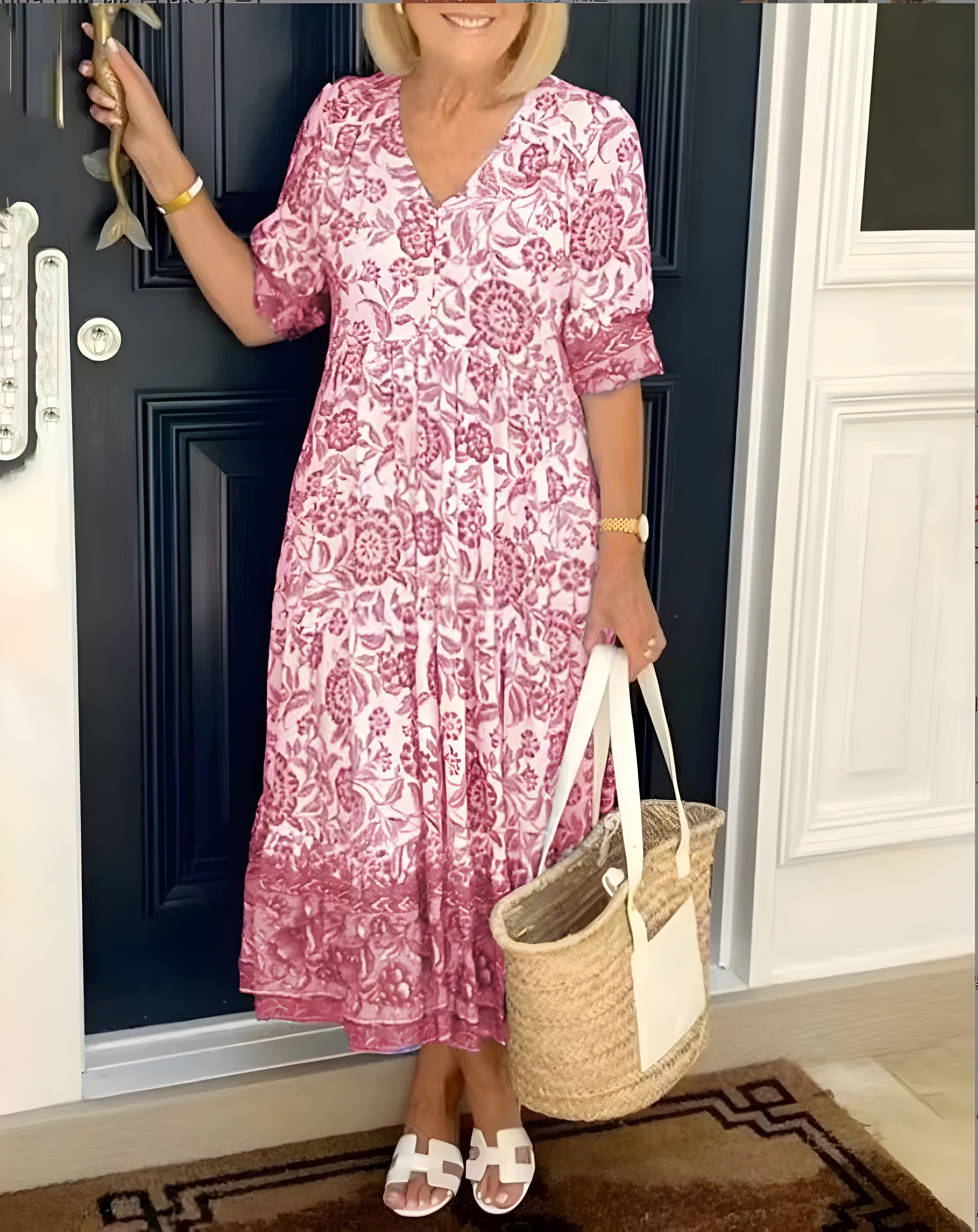 Tiva™ - Elegant blommig klänning
