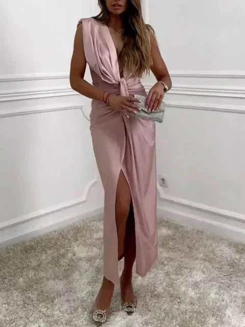 Lara™ | Lyxig Satin Klänning