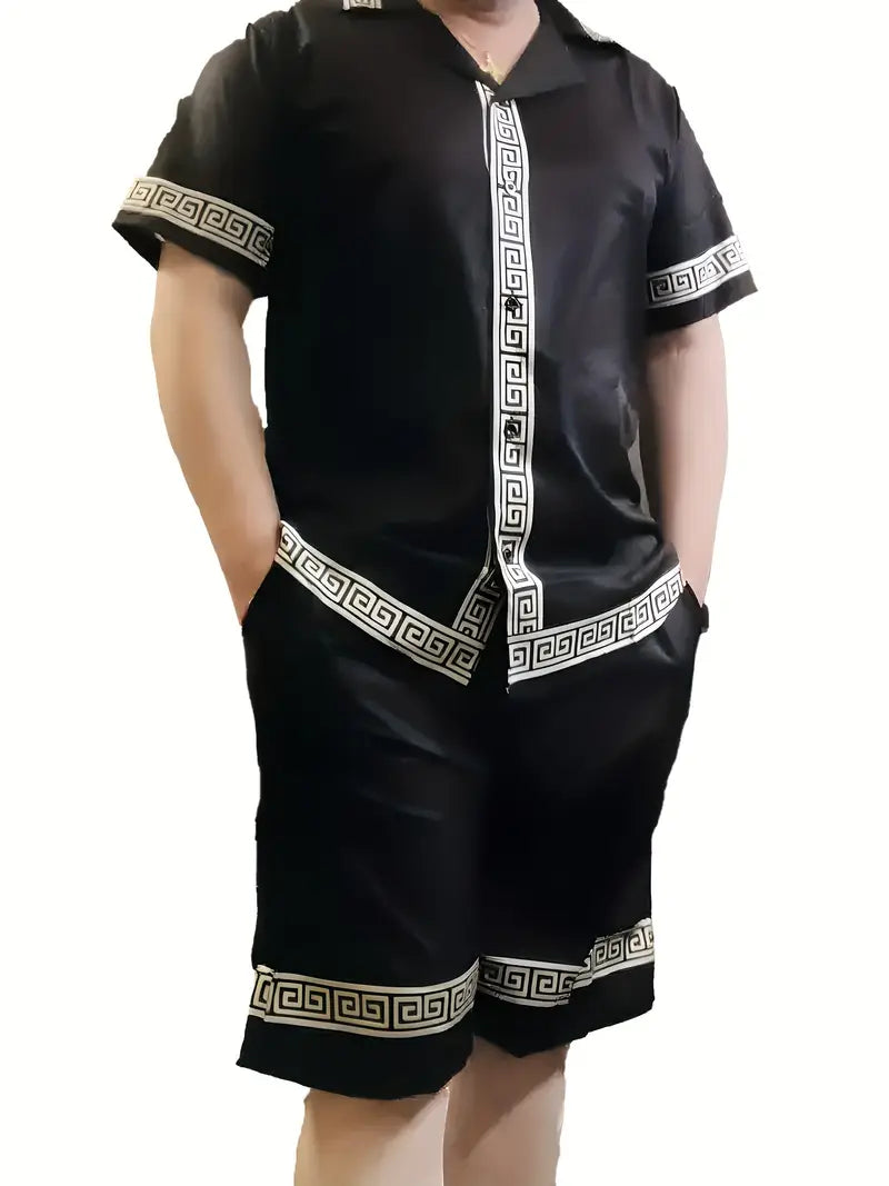 Ludvig | Hawaii Style Sommarset – Skjorta & Shorts för Män