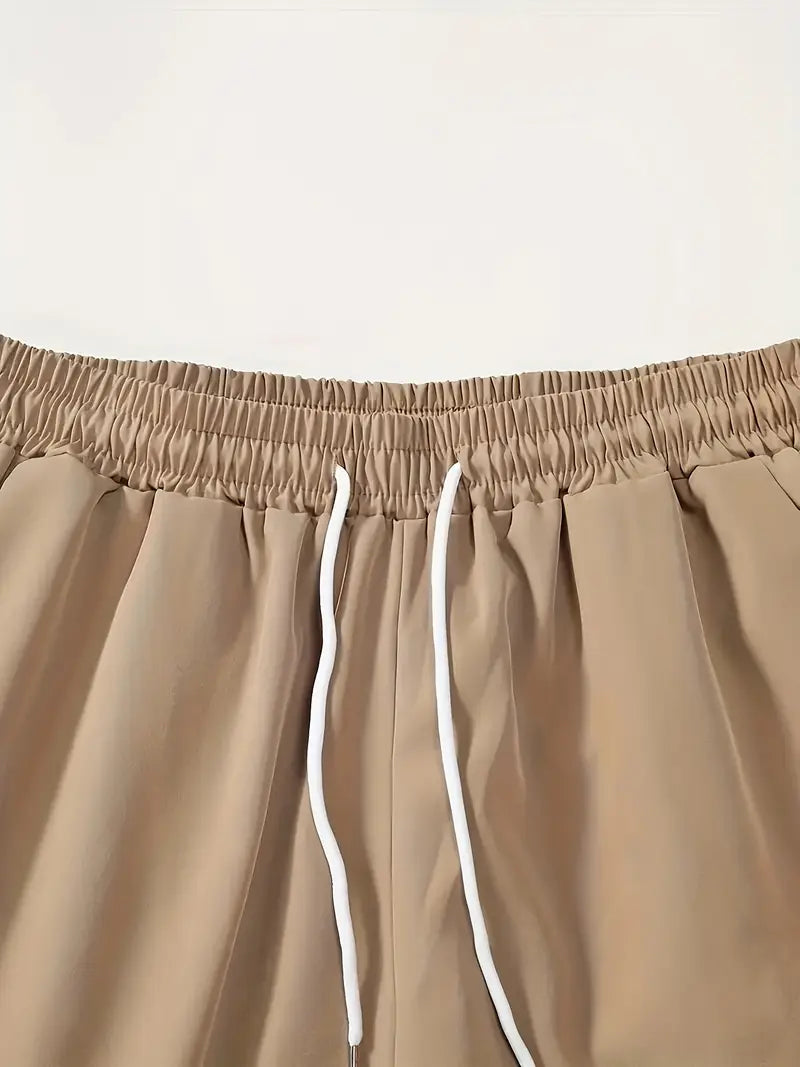 Alex| Tropiskt Sommarset med Bladprint – Skjorta & Shorts för Män